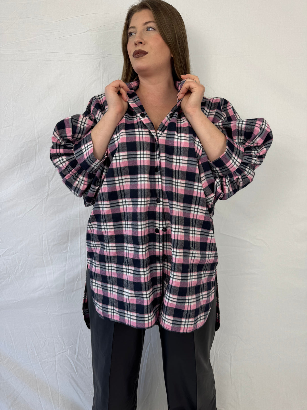 Camasa Pink Check ELESI