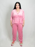 Compleu Catifea Good in Pink