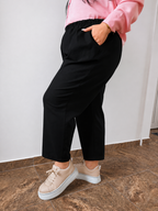 Pantaloni Capri Linen - Negru ELESI