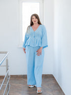 Compleu Muselina Blue Muse – 100% Bumbac ELESI