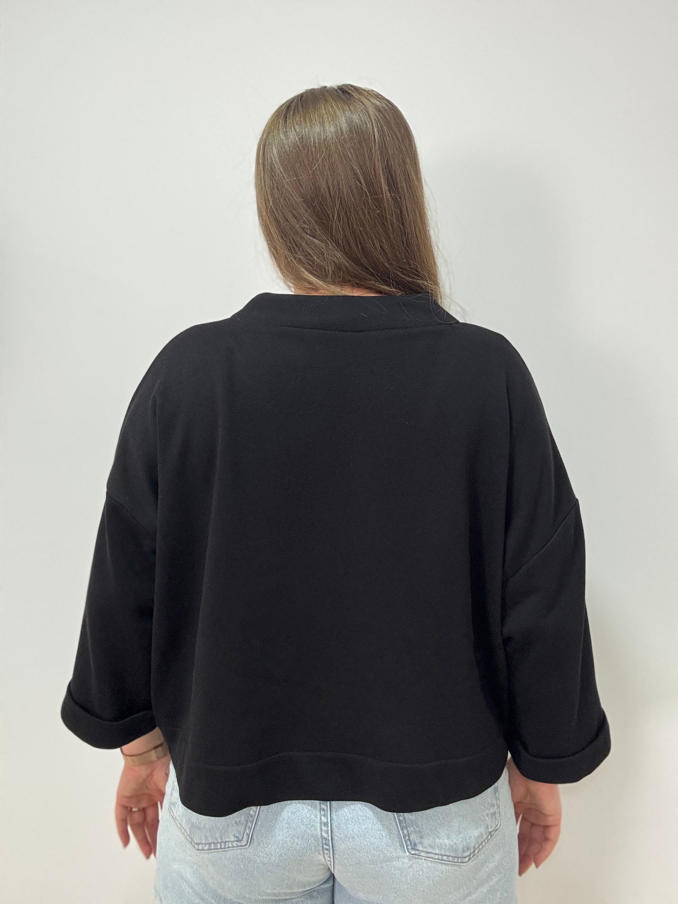 Jacheta Tricot Bumbac Noir Soft ELESI