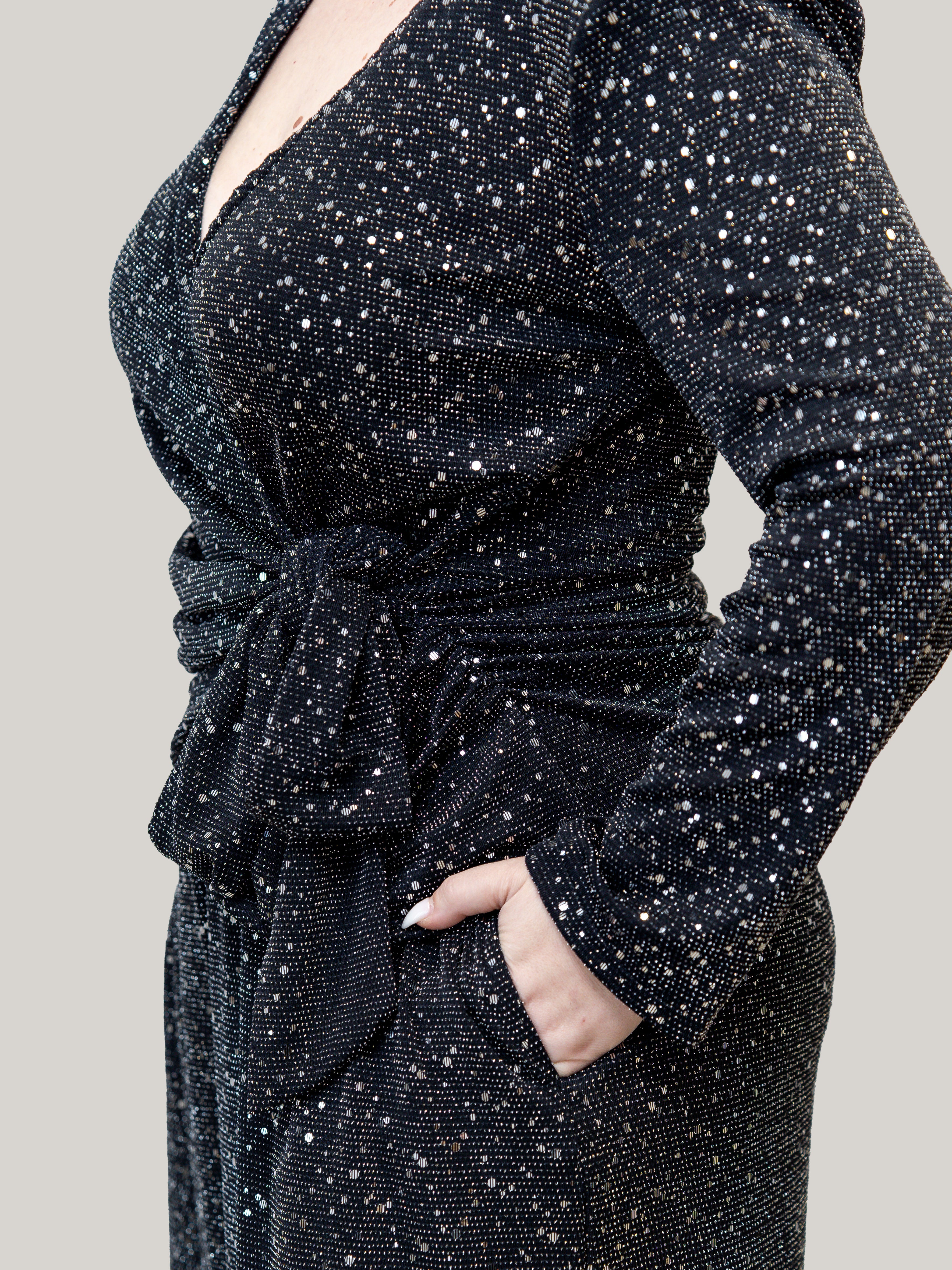Bluza Glitter Luxe – Black Night - Craciun