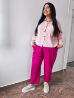 Pantaloni Capri Linen - Fucsia ELESI