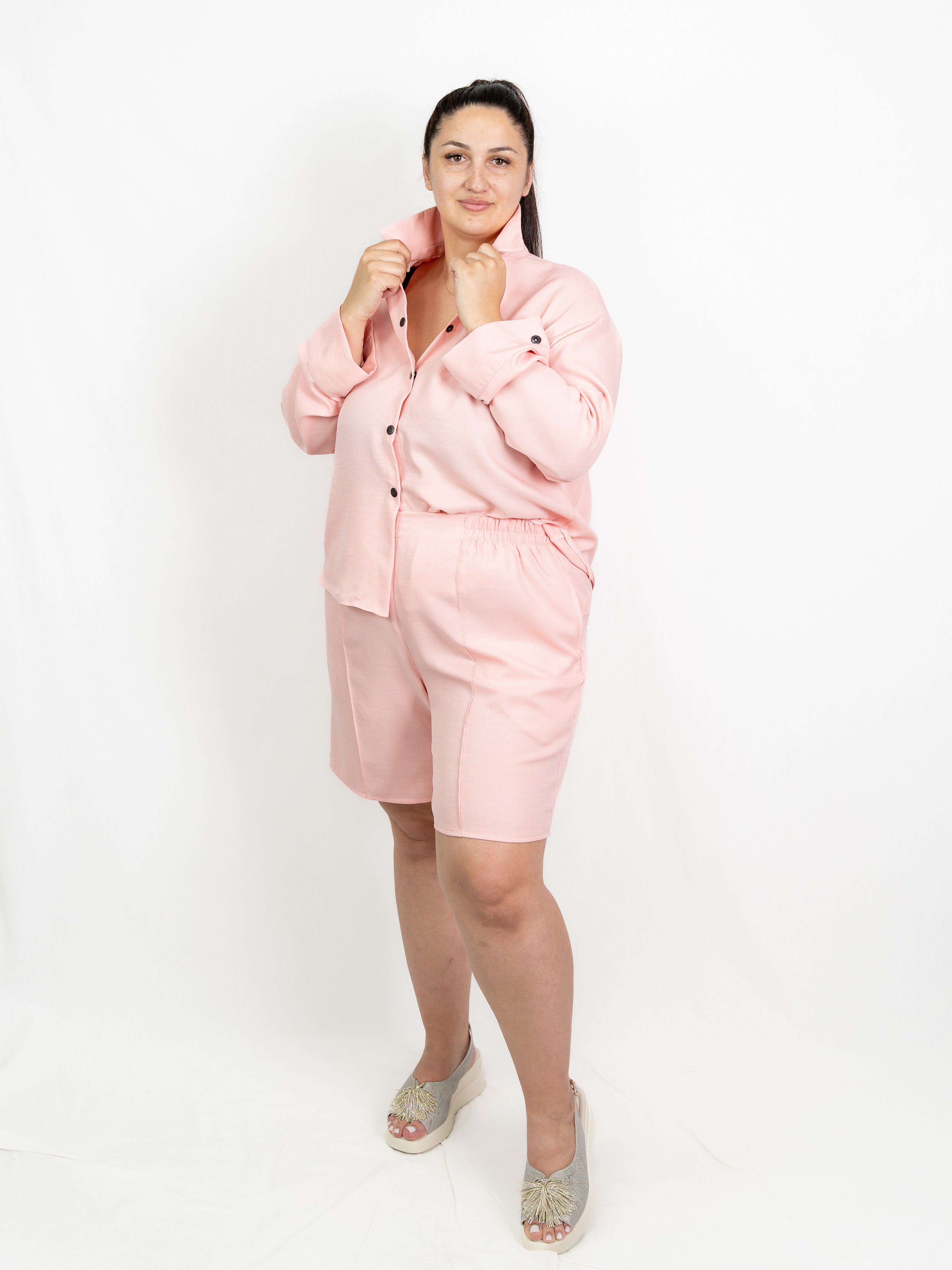 Pink Star Set cu pantalon scurt - In ELESI
