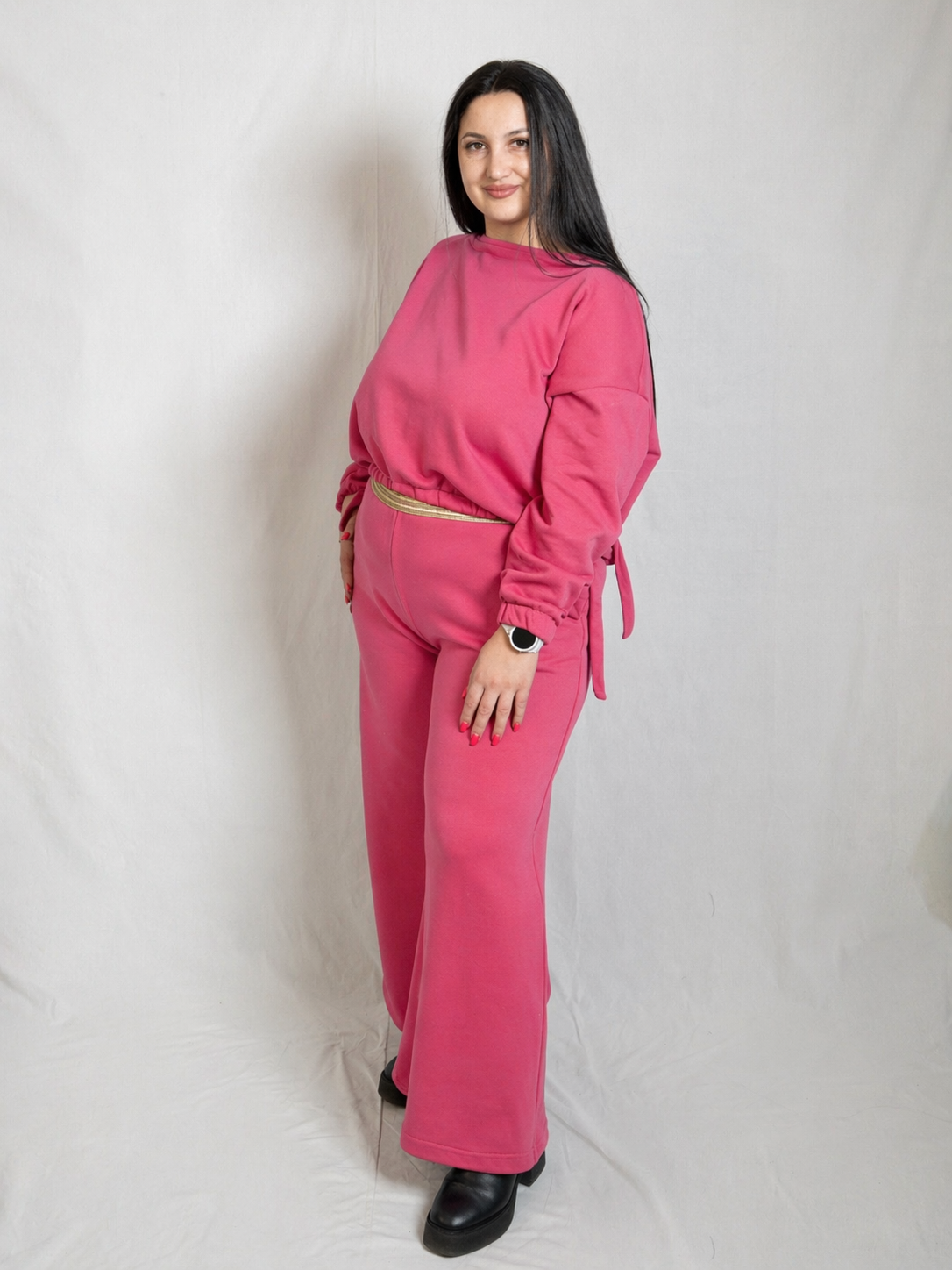 Compleu Bumbac New Look - Zmeură