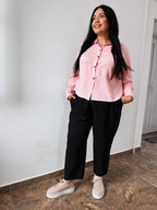 Pantaloni Capri Linen - Negru ELESI