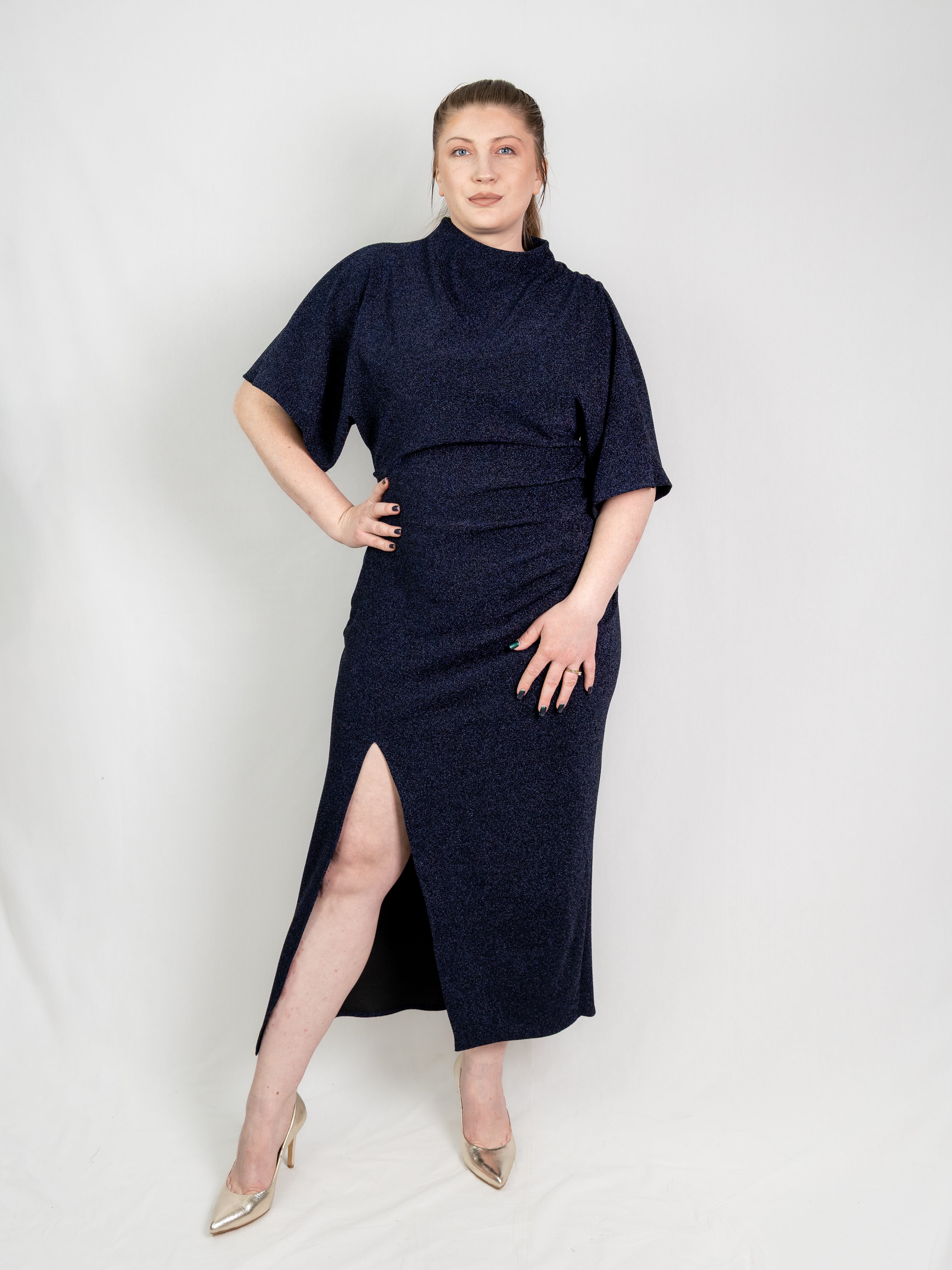 Rochie Serenity Lurex - Navy