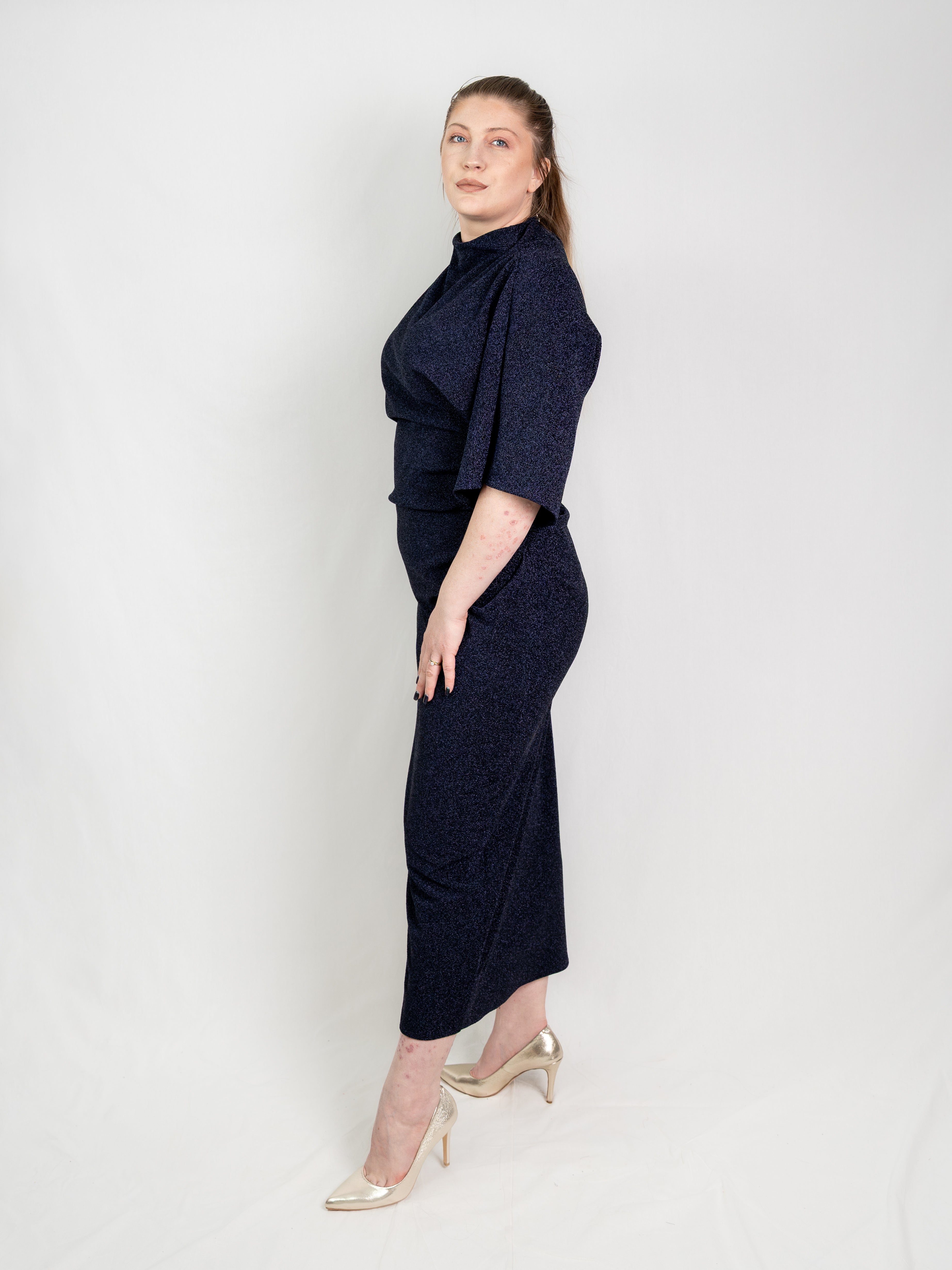 Rochie Serenity Lurex - Navy