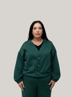 Compleu Verde Tricot Bumbac, Confortabil & Calduros