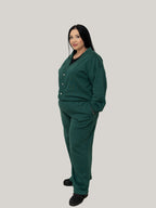 Compleu Verde Tricot Bumbac, Confortabil & Calduros