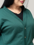 Compleu Verde Tricot Bumbac, Confortabil & Calduros