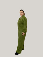 Compleu Culoarea Olive din Stofa