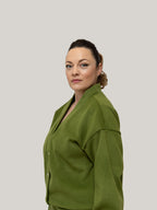 Compleu Culoarea Olive din Stofa