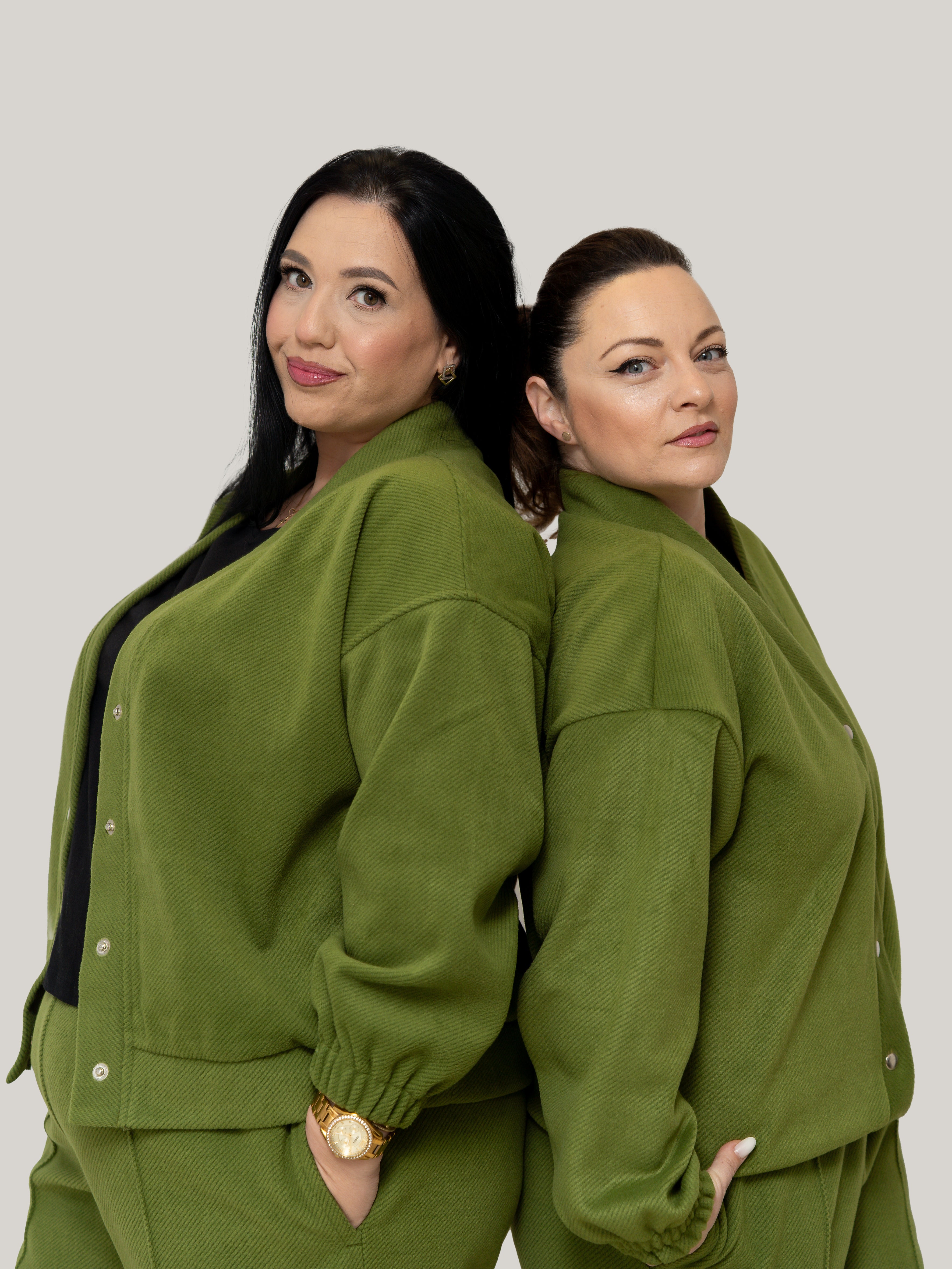 Compleu Culoarea Olive din Stofa