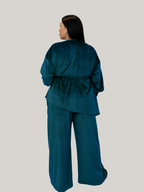 Compleu din Catifea Culoarea Turquoise, Confortabil