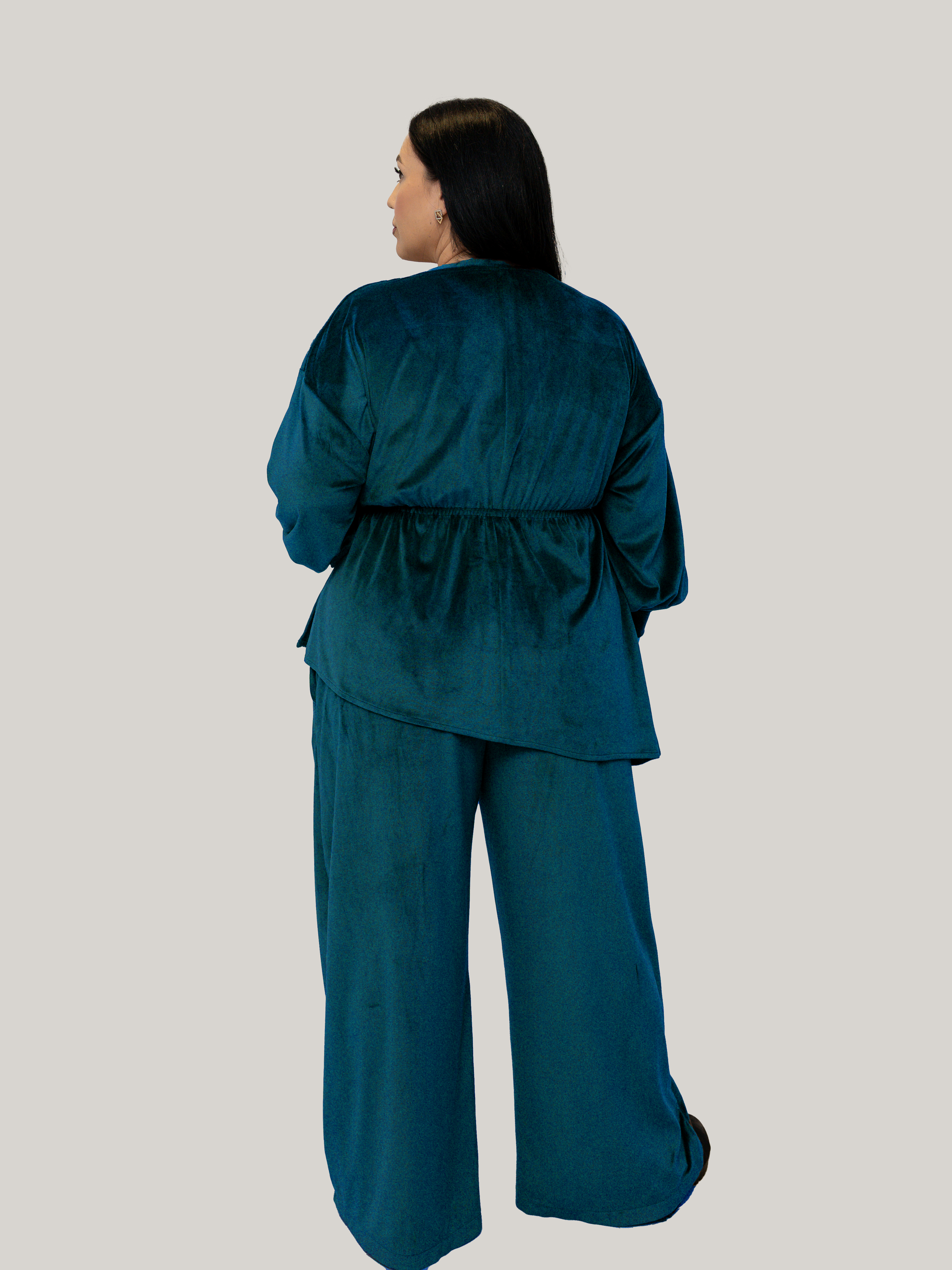 Compleu din Catifea Culoarea Turquoise, Confortabil