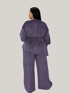 Compleu din Catifea Culoarea Lavander, Confortabil