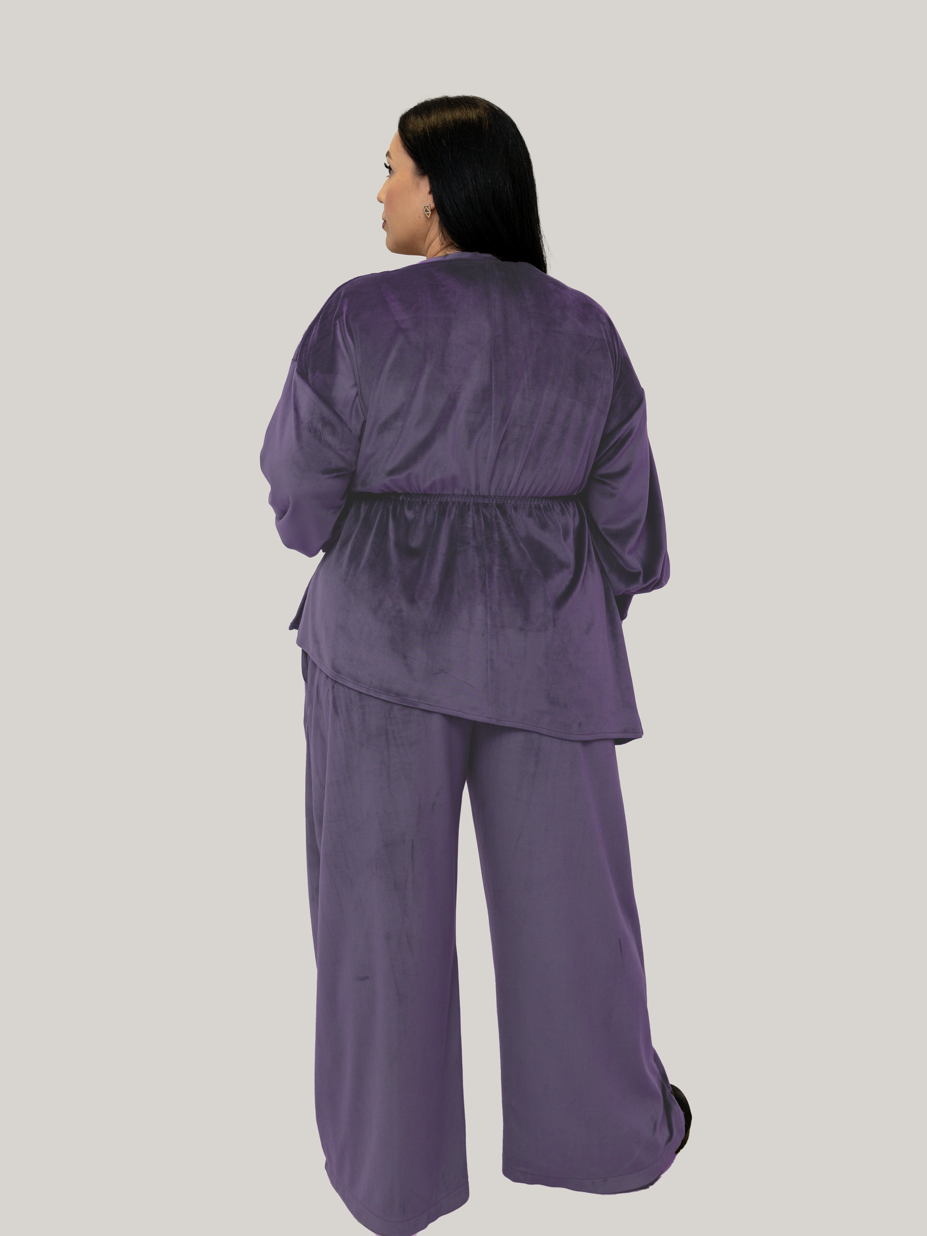 Compleu din Catifea Culoarea Lavander, Confortabil