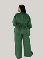 Compleu din Catifea Culoarea Verde Deschis, Confortabil