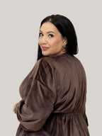 Compleu din Catifea Culoarea  Chocolate, Confortabil