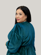 Compleu din Catifea Culoarea Turquoise, Confortabil