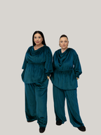 Compleu din Catifea Culoarea Turquoise, Confortabil