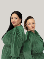 Compleu din Catifea Culoarea Verde Deschis, Confortabil