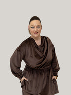 Compleu din Catifea Culoarea  Chocolate, Confortabil