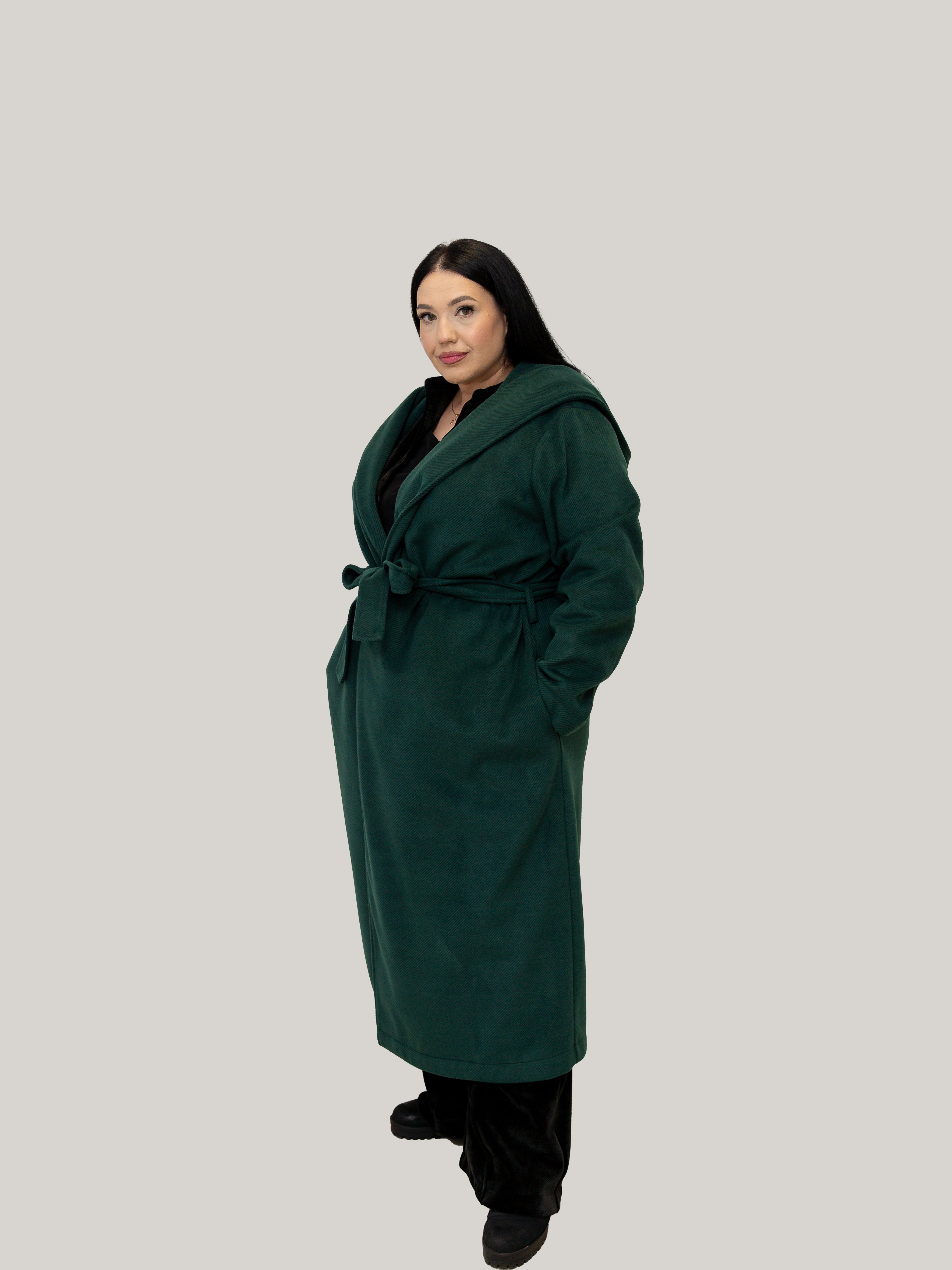 Palton Culoarea Verde Menta Confortabil & Calduros