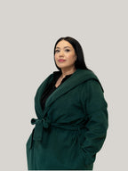 Palton Culoarea Verde Menta Confortabil & Calduros