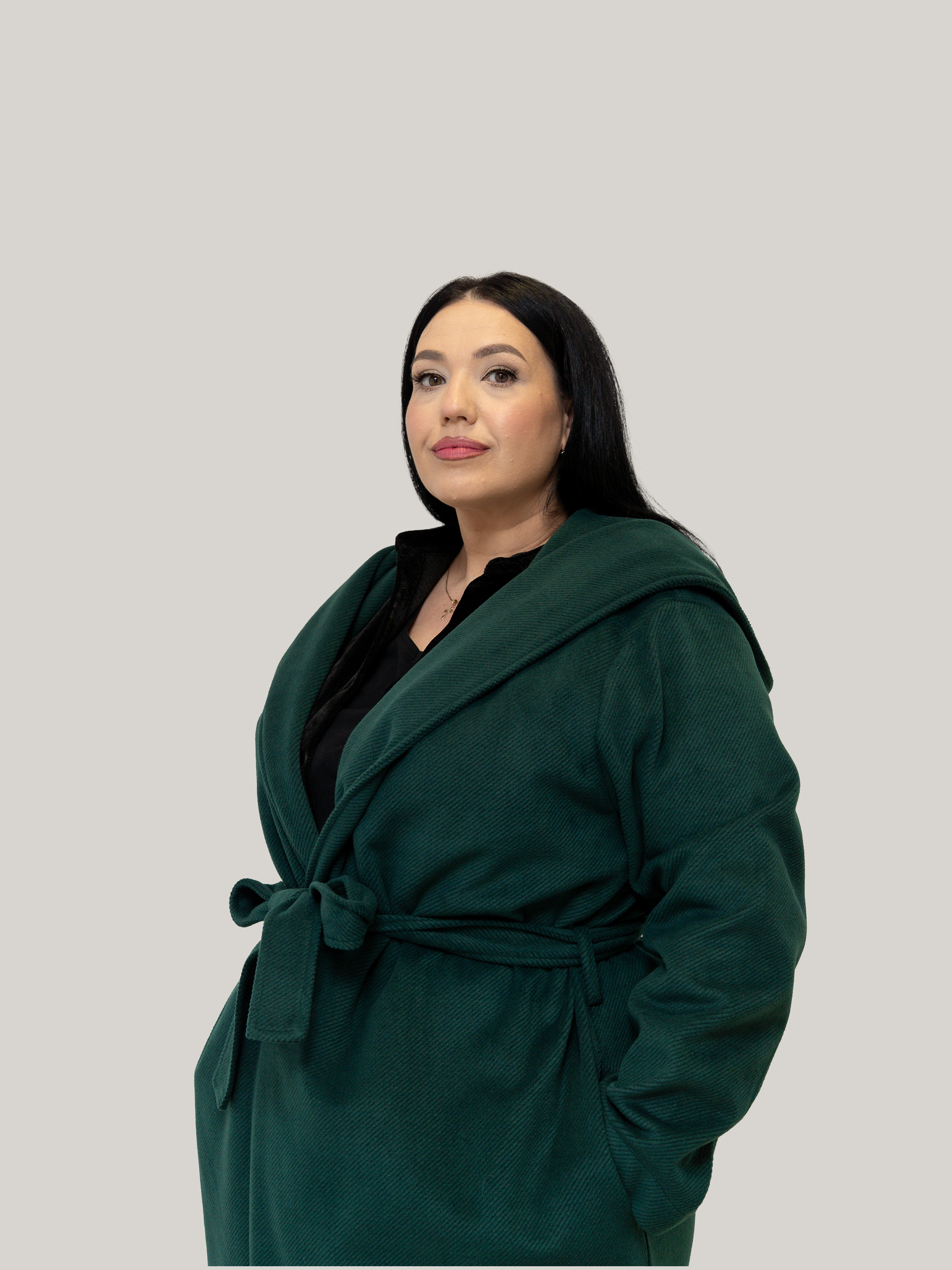 Palton Culoarea Verde Menta Confortabil & Calduros