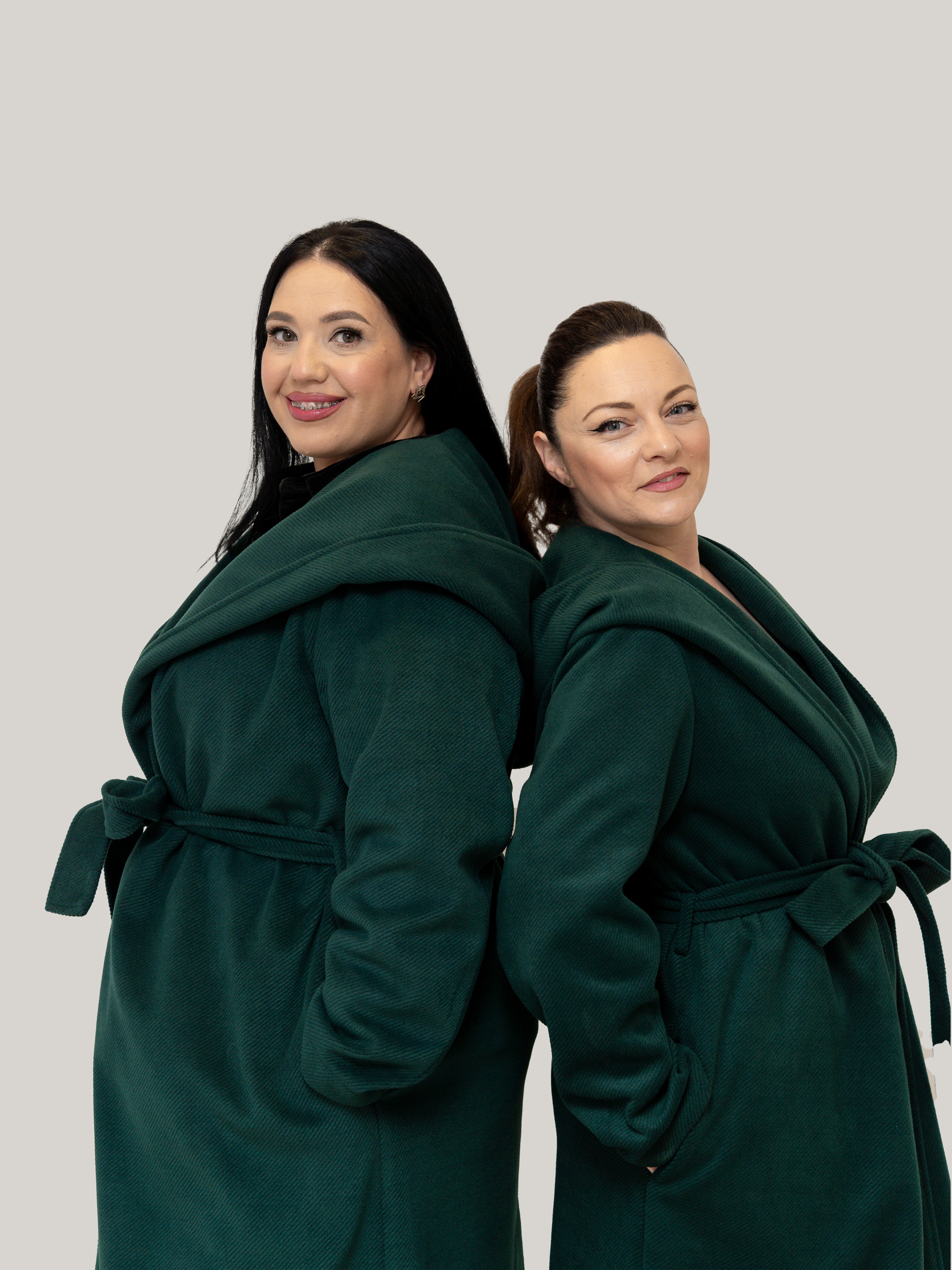 Palton Culoarea Verde Menta Confortabil & Calduros