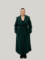 Palton Culoarea Verde Menta Confortabil & Calduros