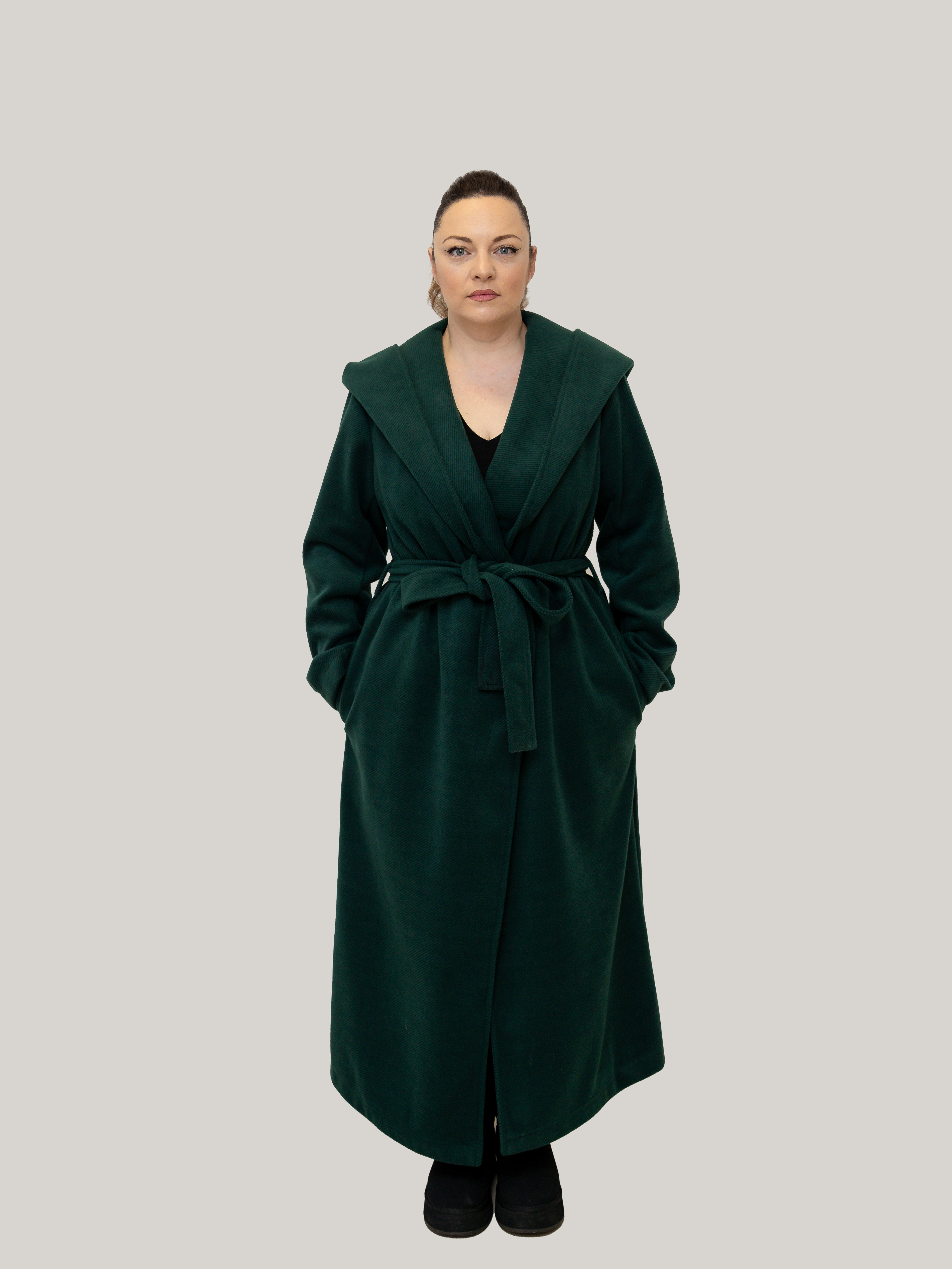 Palton Culoarea Verde Menta Confortabil & Calduros