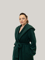 Palton Culoarea Verde Menta Confortabil & Calduros