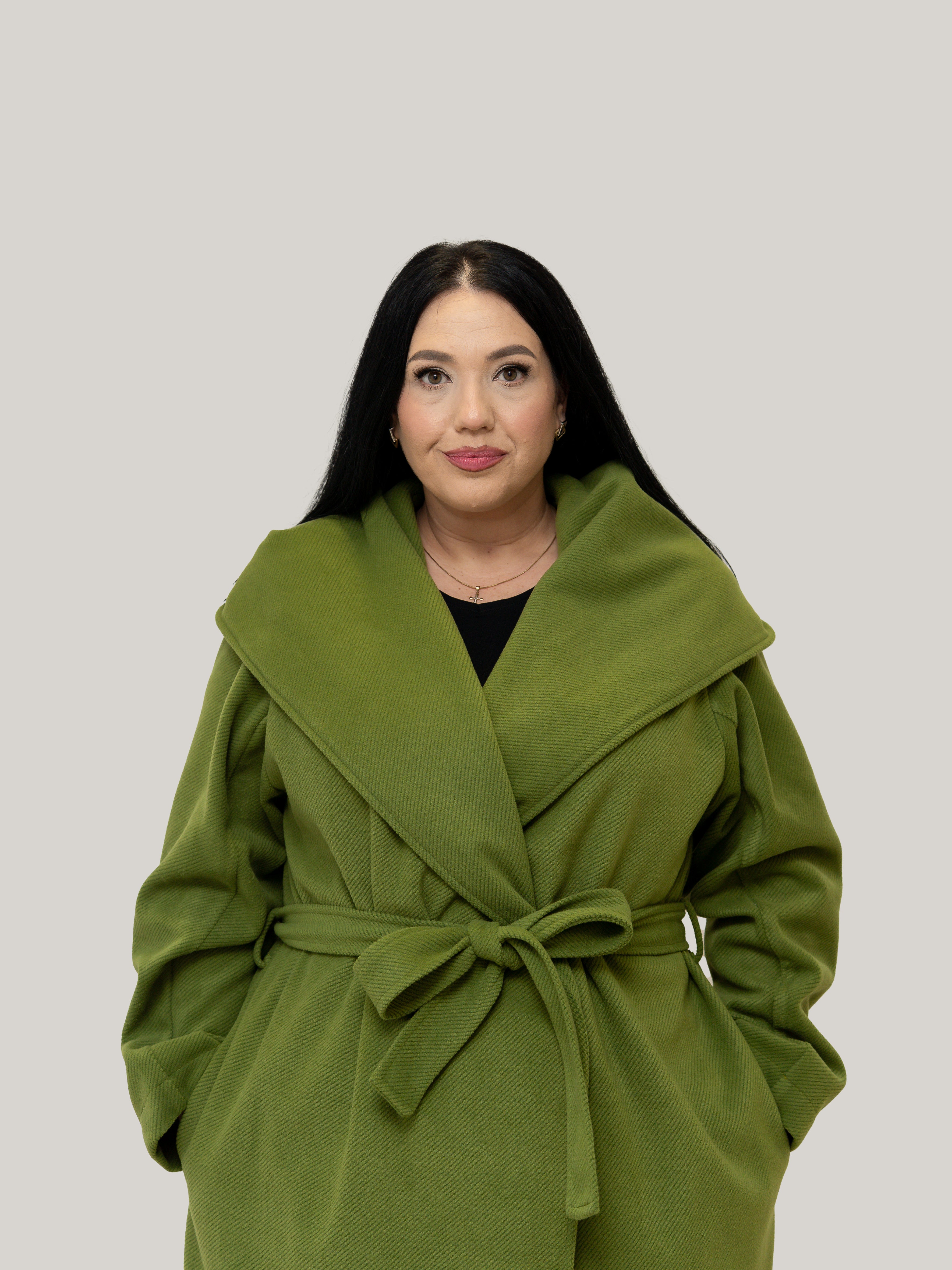 Palton Culoarea Olive Confortabil & Calduros