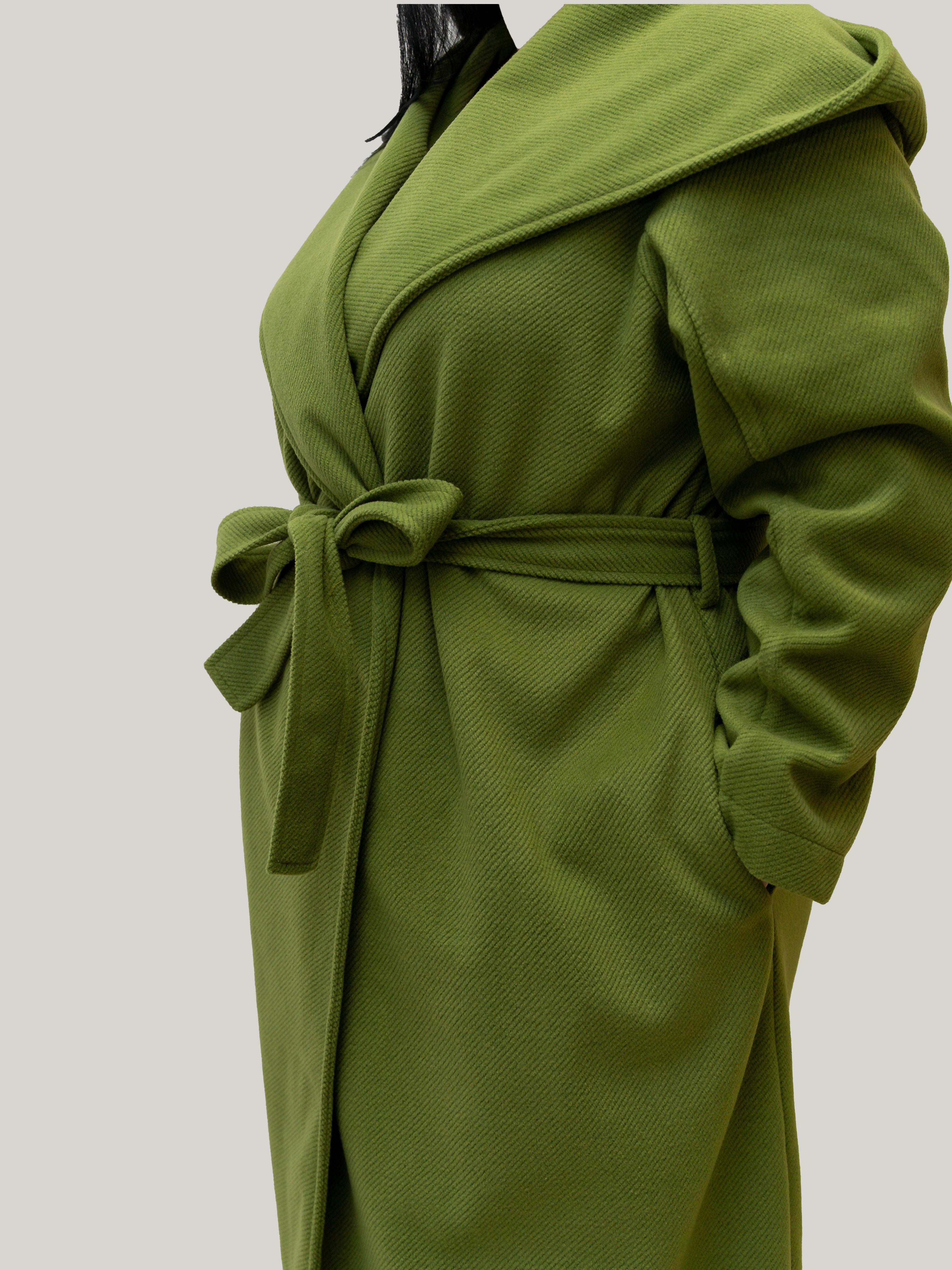 Palton Culoarea Olive Confortabil & Calduros