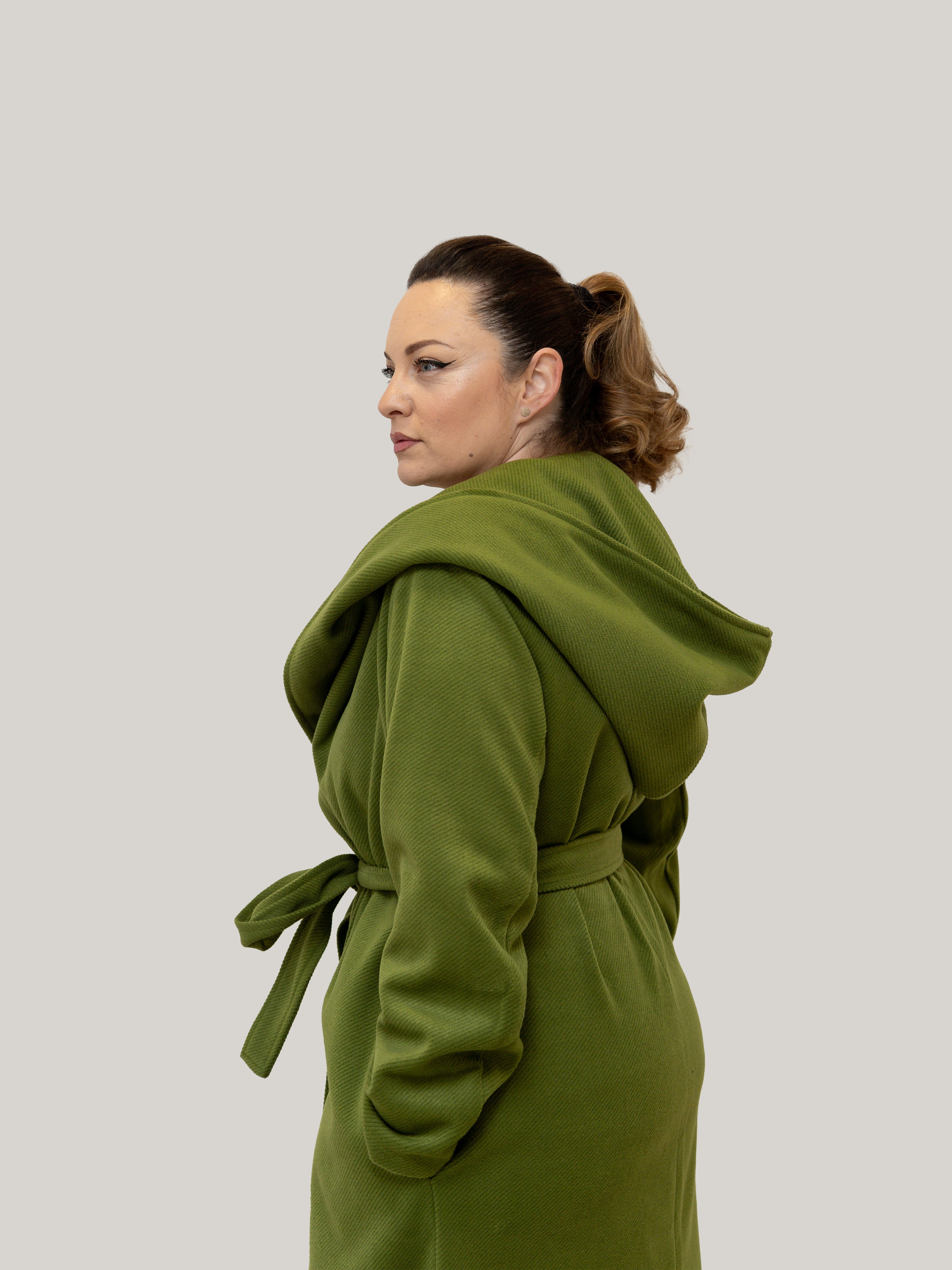 Palton Culoarea Olive Confortabil & Calduros