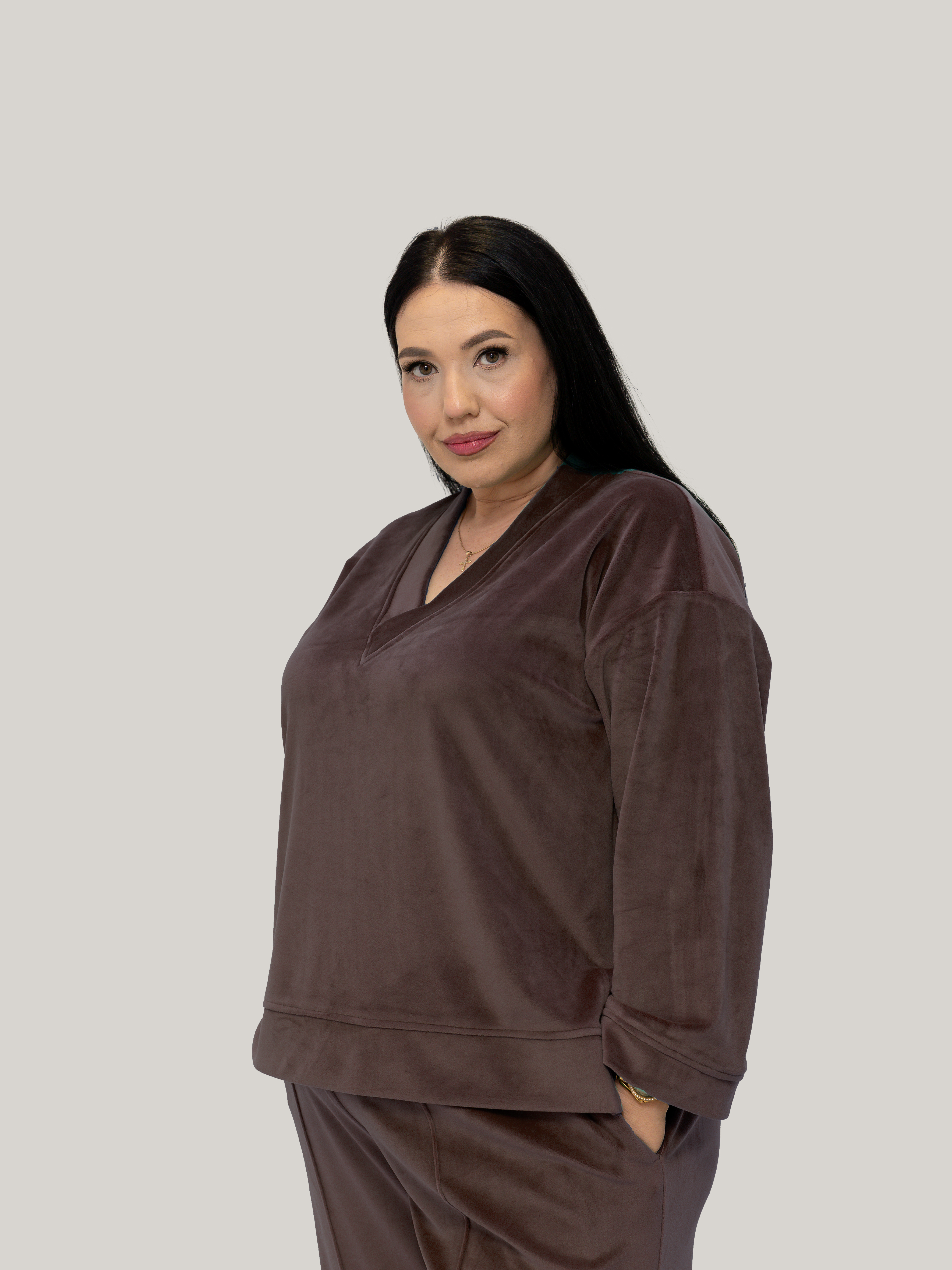 Compleu catifea Chocolate