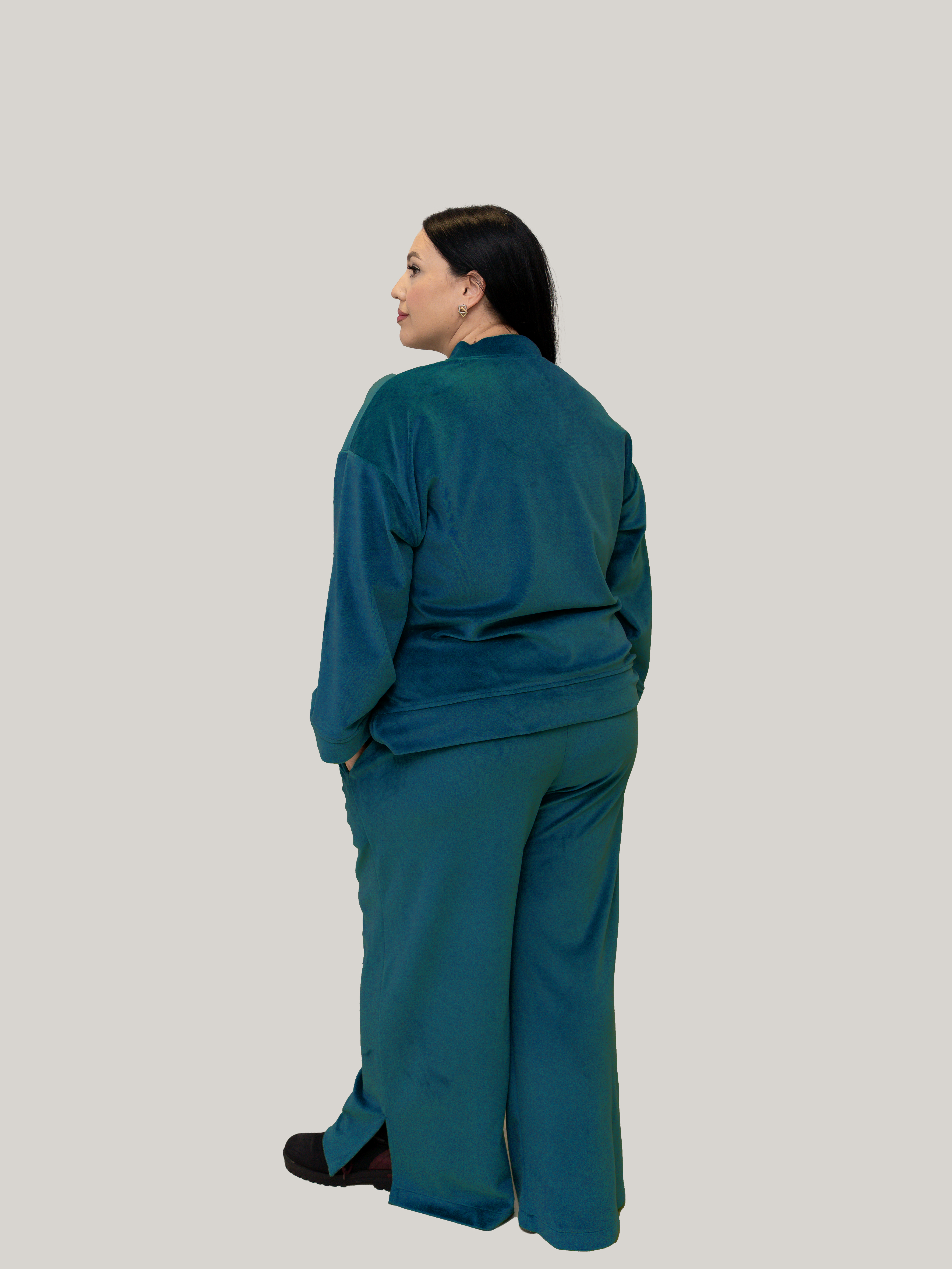 Compleu catifea Turqoise