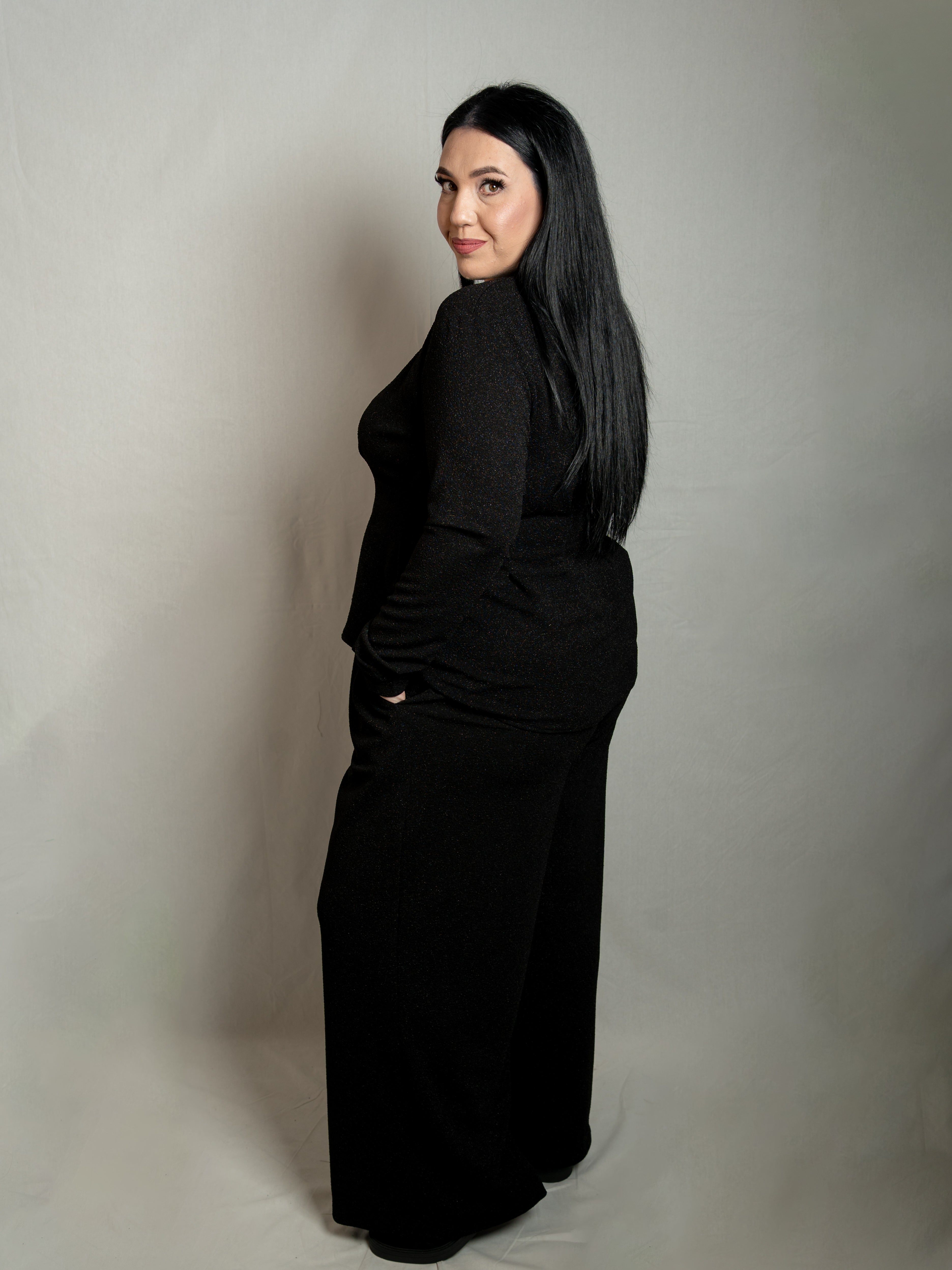 Compleu Atitudine lurex - Negru