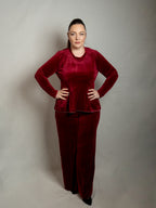 Compleu Atitudine Catifea - Cherry