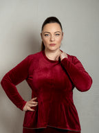 Bluză Atitudine Catifea Cherry