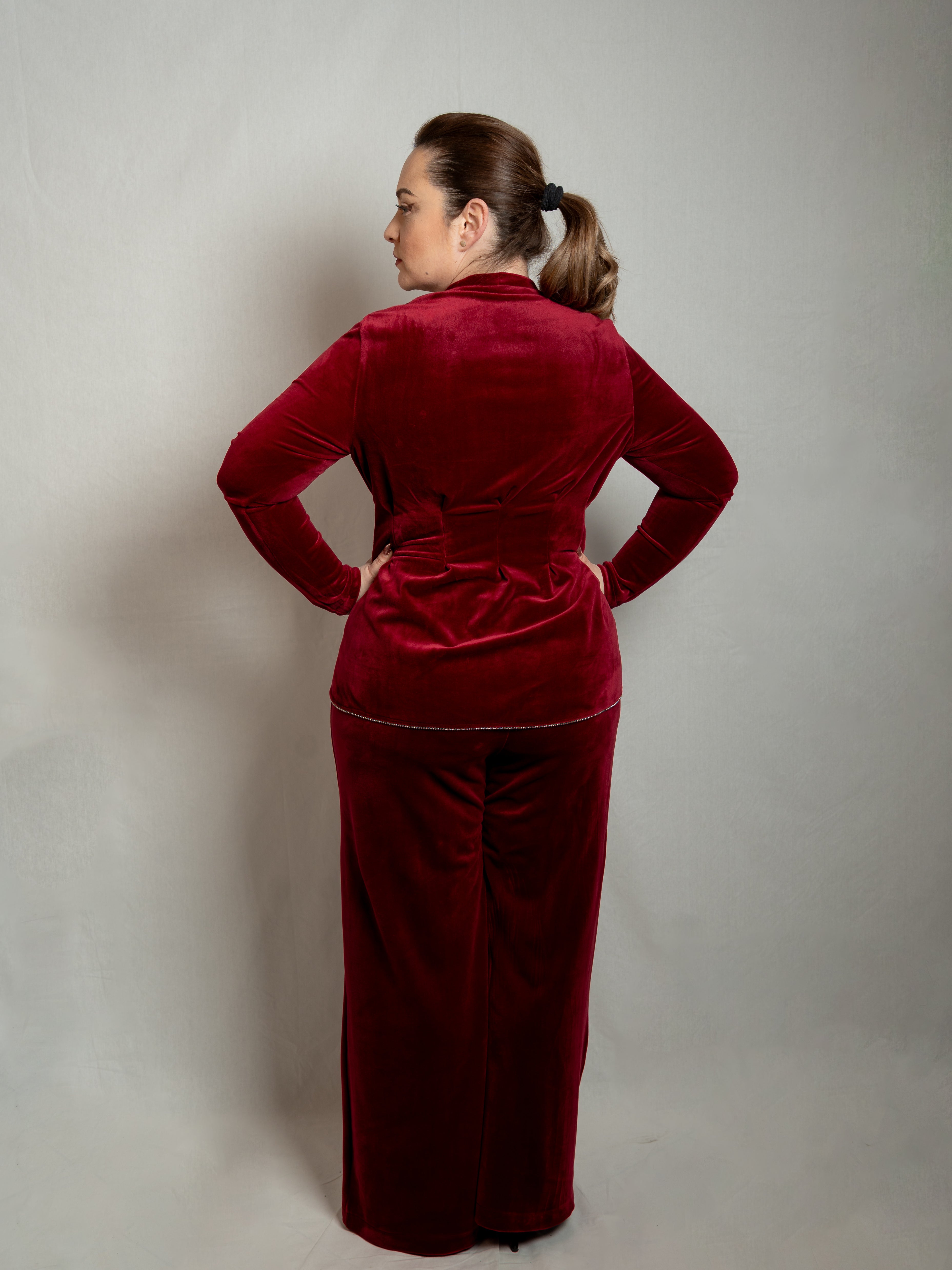 Bluză Atitudine Catifea Cherry