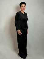 Compleu Atitudine Catifea - Negru