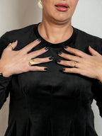 Compleu Atitudine Catifea - Negru