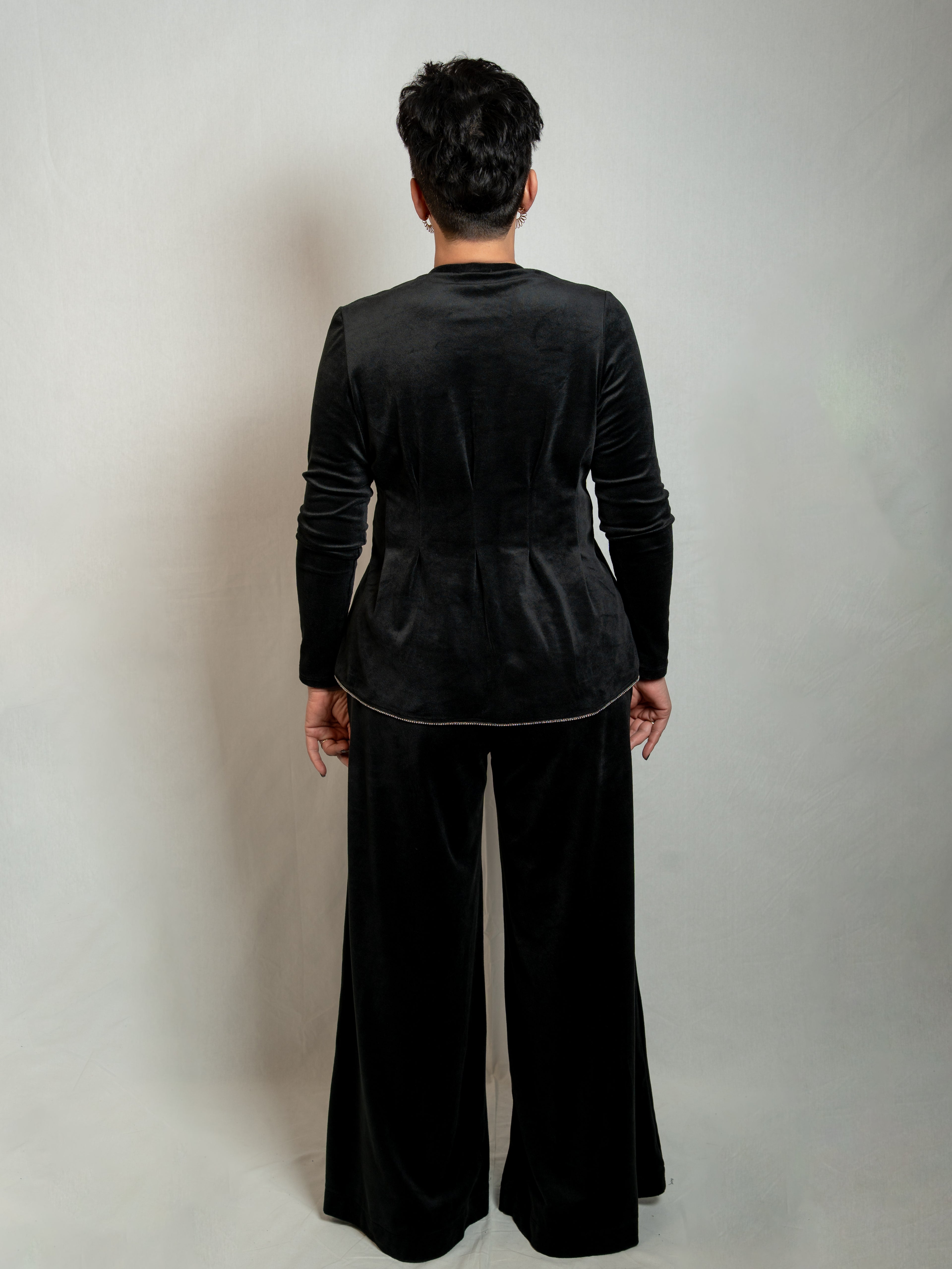 Bluză Atitudine Catifea - Negru