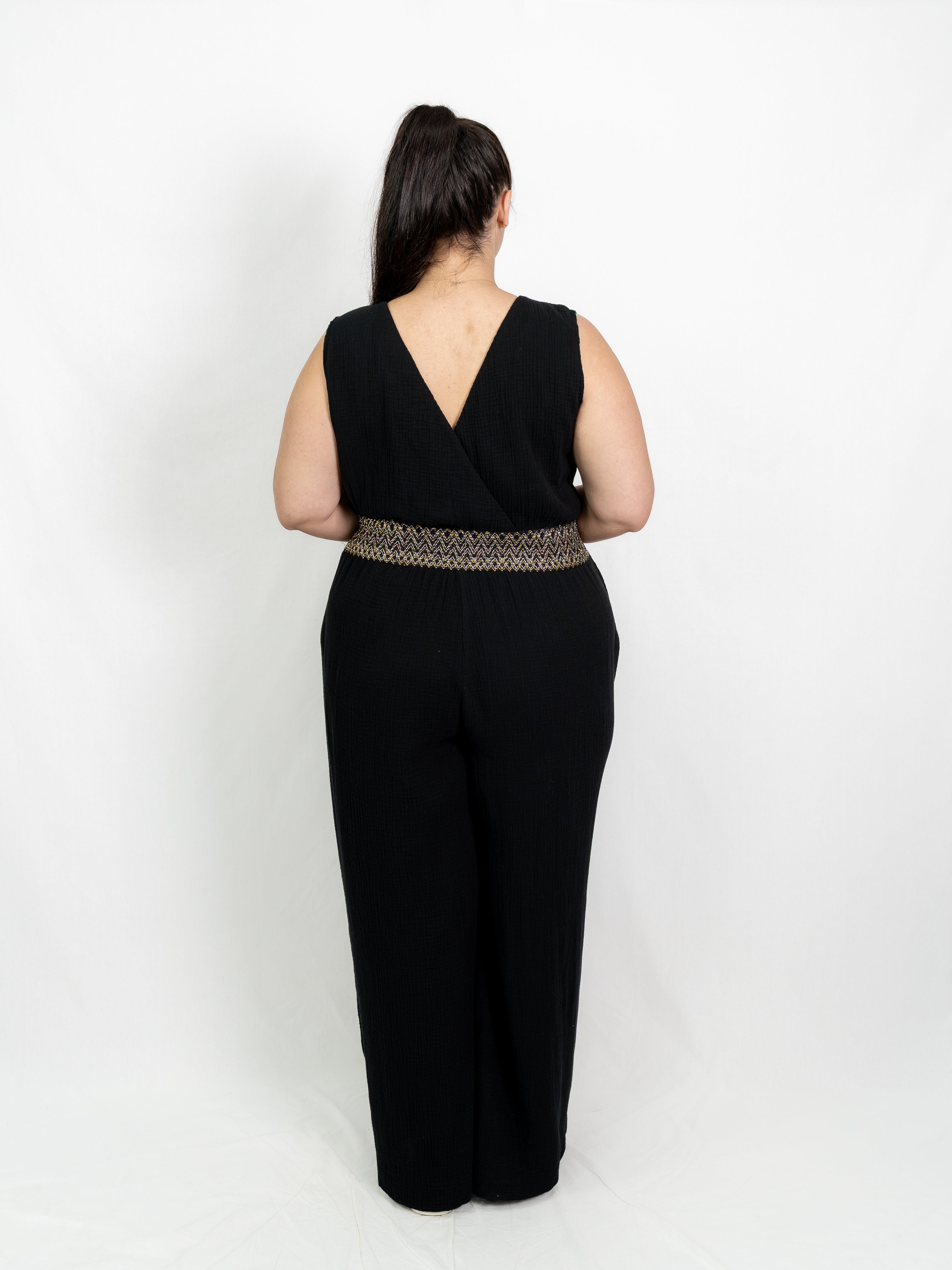 Salopetă Luna Elegance Muselina Black ELESI