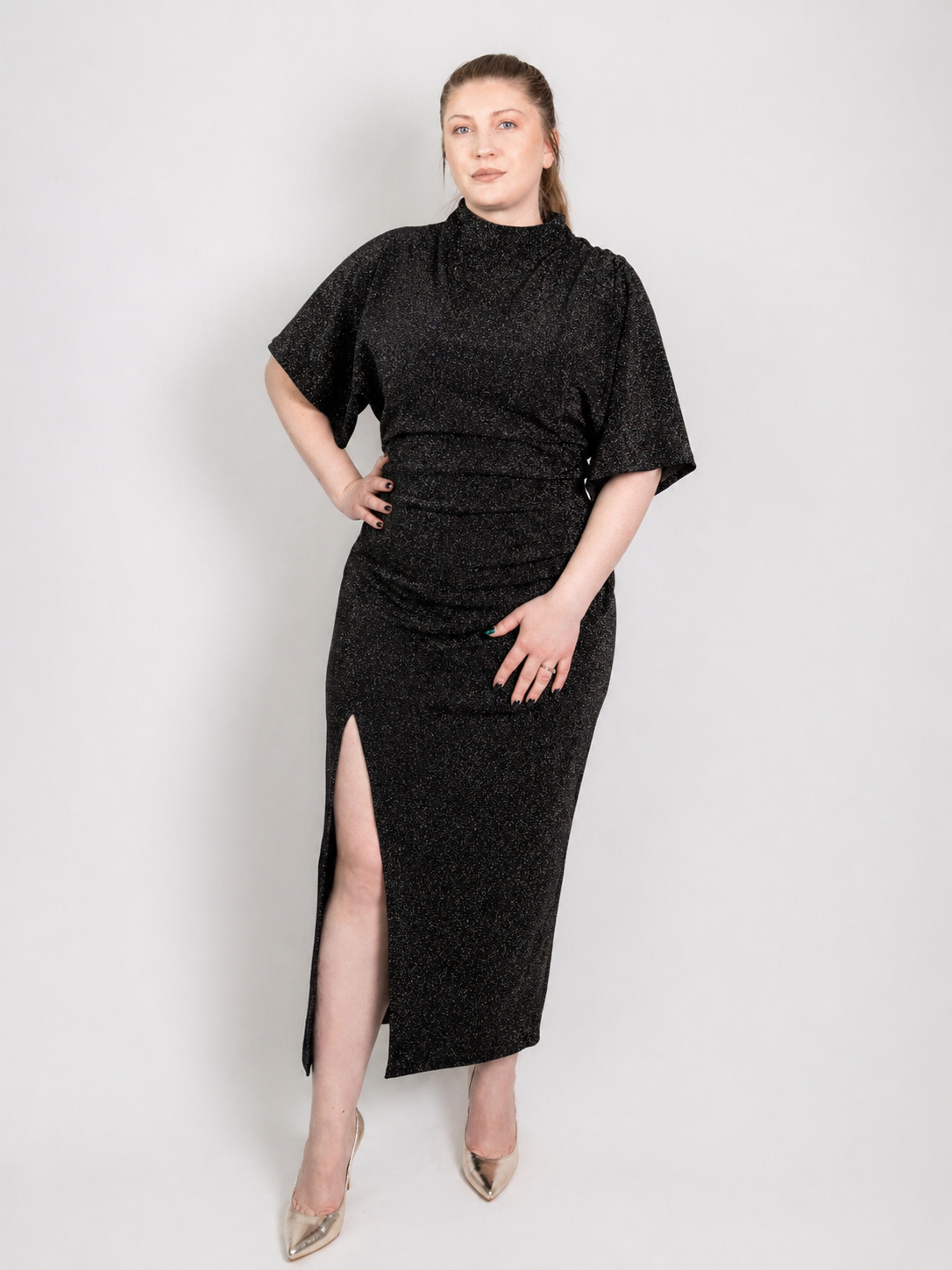 Rochie Serenity Lurex - Negru