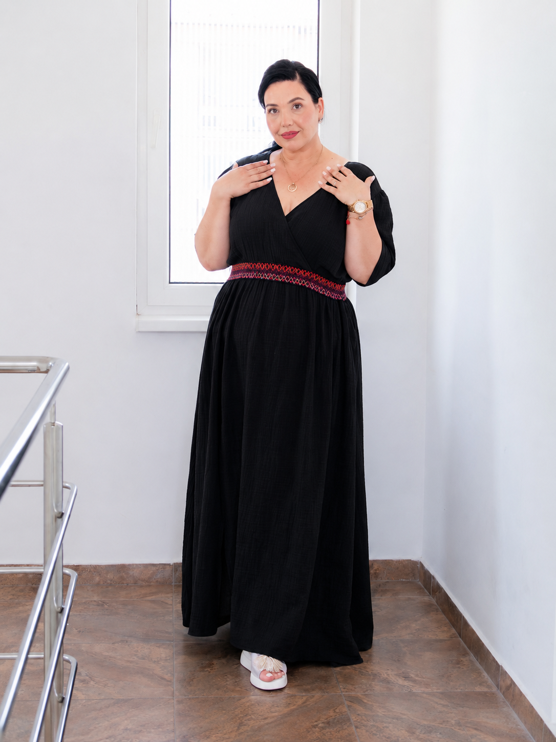 Rochie Muselina Bella Nero ELESI